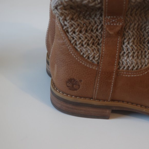TIMBERLAND, Savin Hill Leather & Open Weave Ankle Booties 7* - Picture 10 of 11